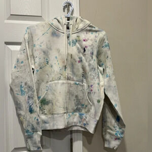 Polo Ralph Lauren Women's Multicolor Paint Splatter Full Zip Hoodie Sz M